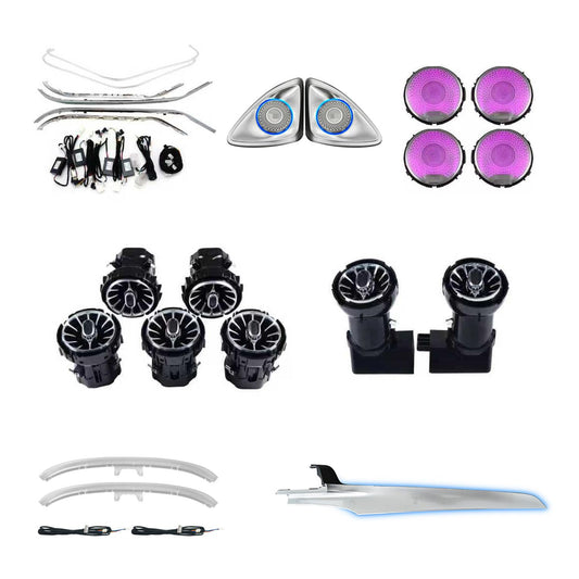 Full Package 7 Sets Interior Ambient LED Light Kit 64 Colors Replacement for Benz C Class W205 C200 C260 C300 C400 2015-2021year