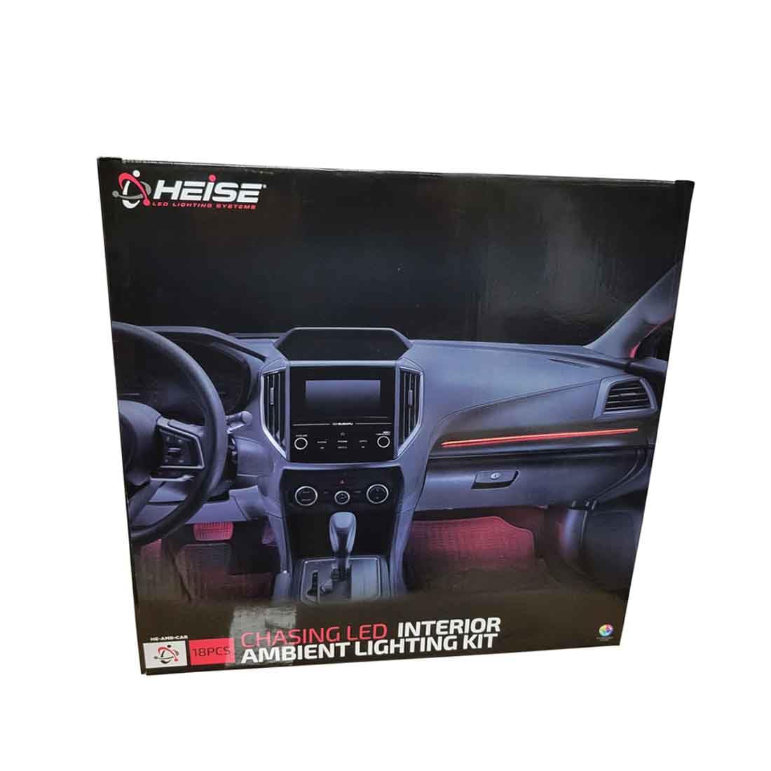Heise by Metra 18 Piece Complete Ambient Lighting Kit, LED, Chasing Effect, Universal Fit, Interior