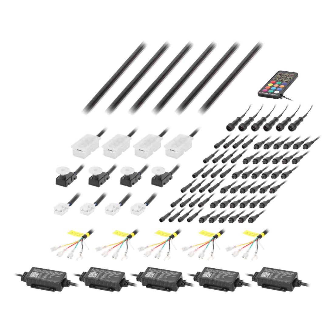 Heise by Metra 18 Piece Complete Ambient Lighting Kit, LED, Chasing Effect, Universal Fit, Interior