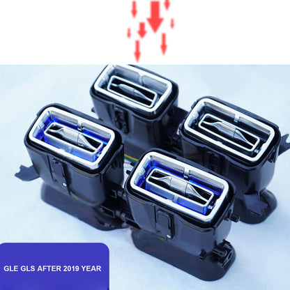 4pcs Set Air Vent LED Ambient Light Kit 64 Colors Replacement for Benz W167 GLS and GLE 2020-2025year (Interior led Light 64 Colors)