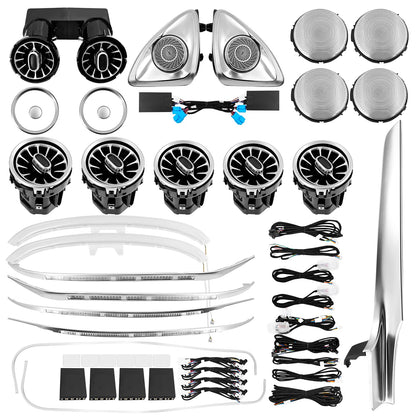 VANPERT Ambient Lighting Kit 64 Colors Compatible with Mercedes-Benz GLC X253 2015-2022 Without OBD Tool