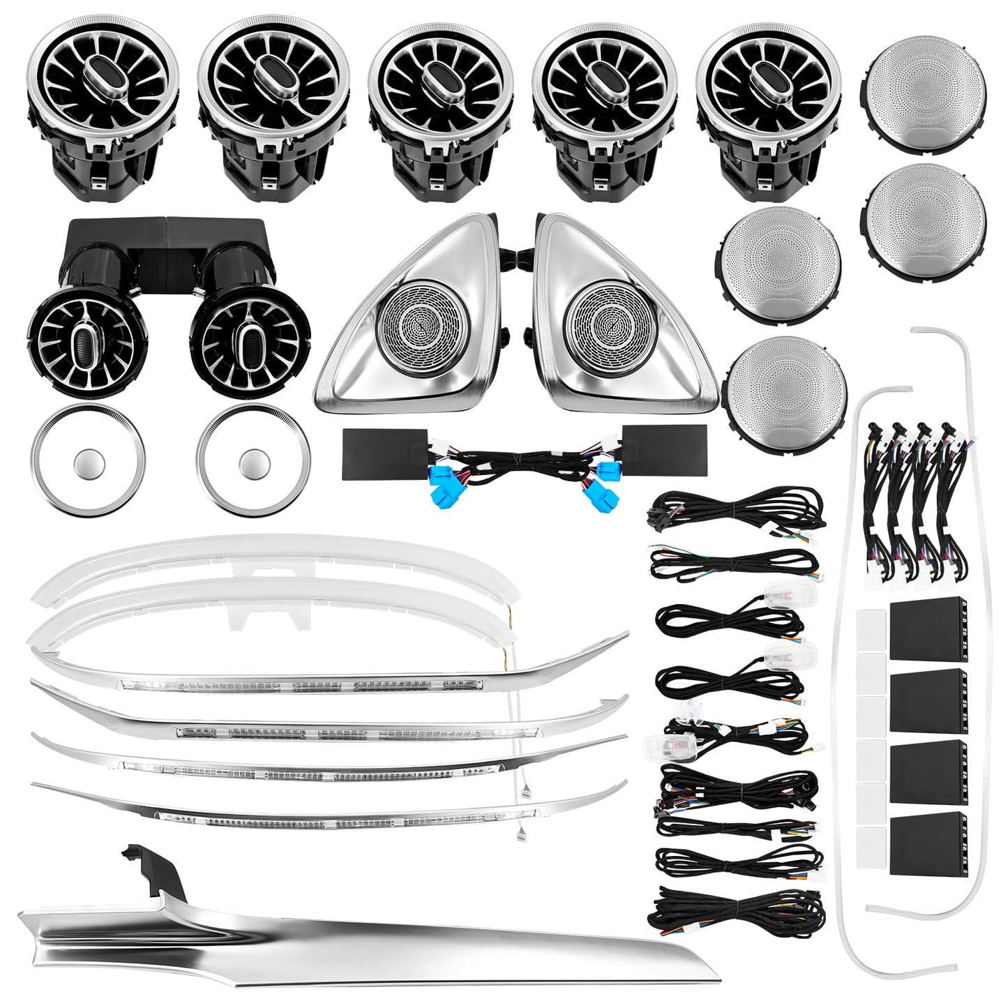 VANPERT Ambient Lighting Kit 64 Colors Compatible with Mercedes-Benz GLC X253 2015-2022 Without OBD Tool